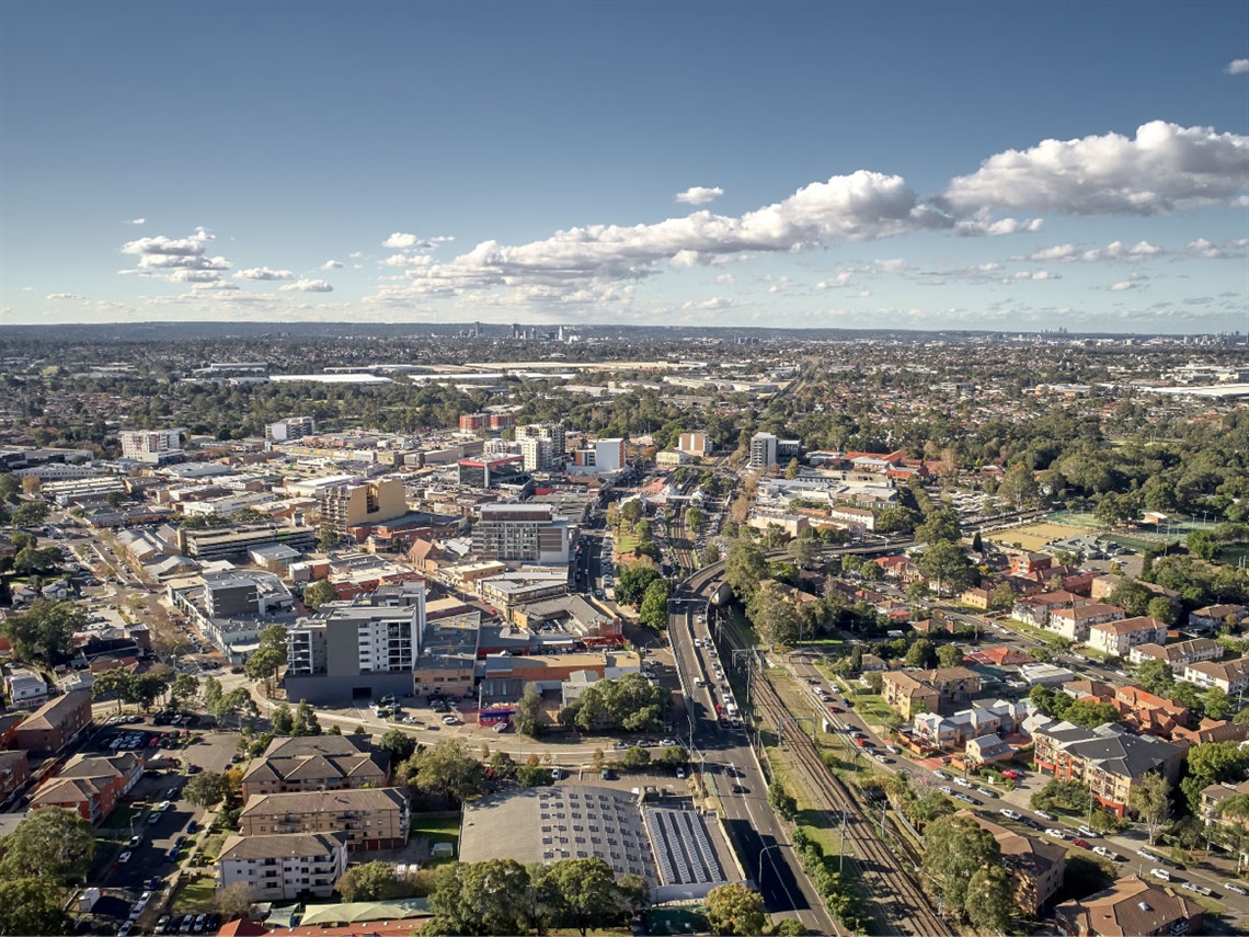 Aerial image of Fairfield Town Centre