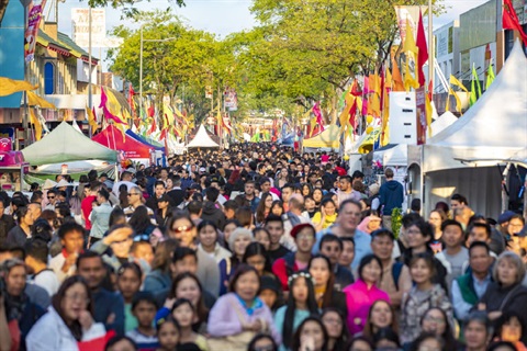 Crowd at Cabramatta Moon Festival 2018.