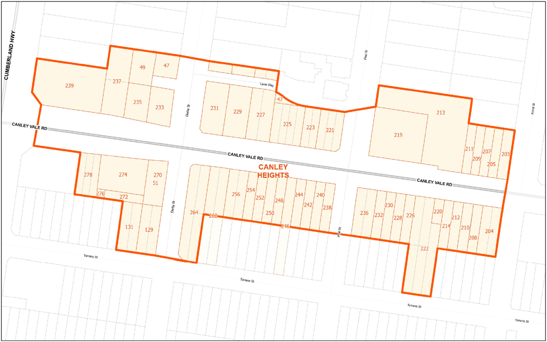 Canley Heights Town Centre Map.