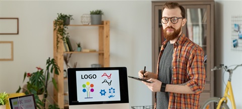 A creative man with ipad.